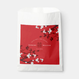 Cherry Blossom & Double Happiness Chinese Wedding Bedankzakje