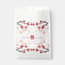 Cherry Blossom & Double Happiness Chinese Wedding Bedankzakje