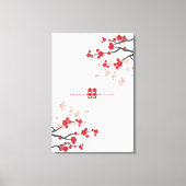 Cherry Blossom & Double Happiness Chinese Wedding Canvas Afdruk (Voorkant)
