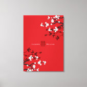 Cherry Blossom & Double Happiness Chinese Wedding Canvas Afdruk (Voorkant)