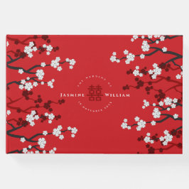 Cherry Blossom & Double Happiness Chinese Wedding Gastenboek