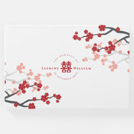 Cherry Blossom & Double Happiness Chinese Wedding Gastenboek