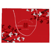 Cherry Blossom & Double Happiness Chinese Wedding Groot Cadeauzakje (Achterkant)
