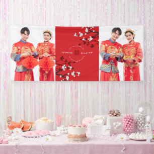 Cherry Blossom & Double Happiness Chinese Wedding Spandoek