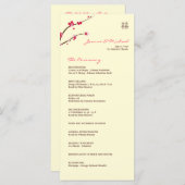 Cherry Blossom Double Happiness Wedding Program Programmakaart (Voorkant / Achterkant)