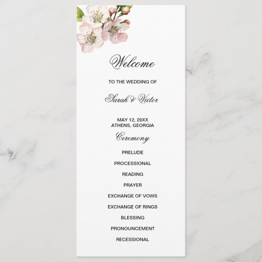 Cherry Blossom Double Sided Flat Program Programmakaart (Voorkant)