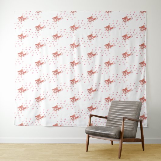 Cherry Blossom Dream: Koi Fish Art Print Wandkleed (In Situ (horizontaal))