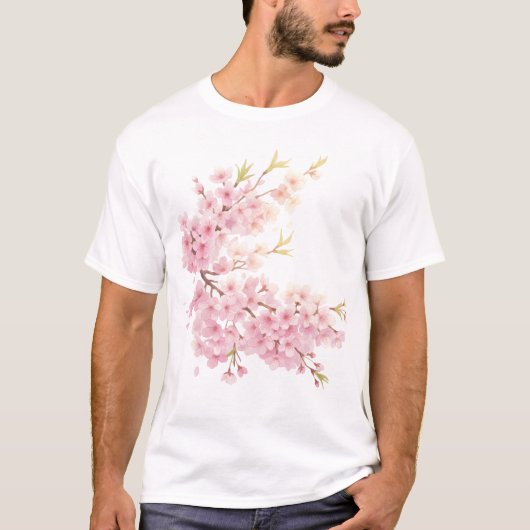 Cherry Blossom Dreams – Floral Art T-shirt (Voorkant)