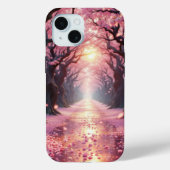 Cherry Blossom Dreams: The Path of Pink Light Case-Mate iPhone Case (Achterkant)