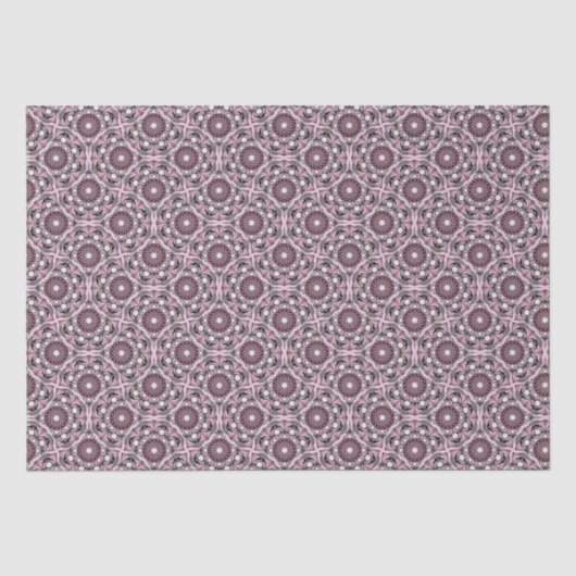 Cherry Blossom Dusky Roos Dot Mandala 1920s Fans Tissuepapier (Voorkant)