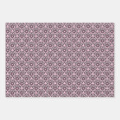 Cherry Blossom Dusky Roos Dot Mandala Art Deco Inpakpapier Vel (Voorkant 3)