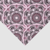 Cherry Blossom Dusky Roos Dot Mandala Art Deco Tissuepapier (Detail)
