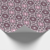 Cherry Blossom Dusky Roos Dot Mandala Diamond Tege Cadeaupapier (Hoek)
