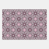 Cherry Blossom Dusky Roos Dot Mandala Diamond Tege Inpakpapier Vel (Voorkant)