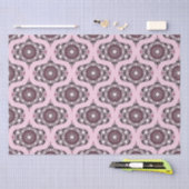 Cherry Blossom Dusky Roos Dot Mandala Retro Ogee Tissuepapier (Craft)