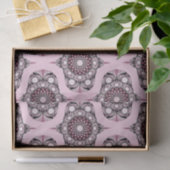 Cherry Blossom Dusky Roos Dot Mandala Retro Ogee Tissuepapier (Geschenk)