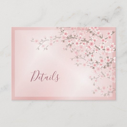 Cherry Blossom Dusty Pink  Informatiekaartje (Voorkant)