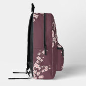 Cherry Blossom Dusty Pink Monogram Bedrukte Rugzak (Links)
