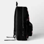 Cherry Blossom DUSTY Roze Zwart Monogram Bedrukte Rugzak (Links)