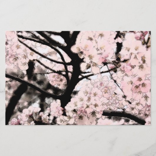Cherry Blossom Edited Craft Paper Briefpapier (Voorkant)
