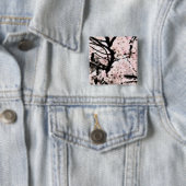 Cherry Blossom Edited Vierkante Button 5,1 Cm (In situ)