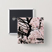 Cherry Blossom Edited Vierkante Button 5,1 Cm (Voorkant /achterkant)
