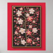 Cherry Blossom Elegance: een bloemensymfonie Poster (Voorkant)