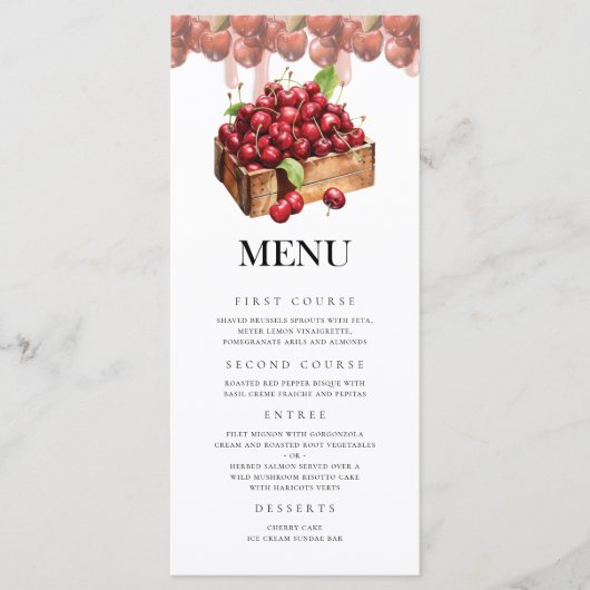 Cherry Blossom Elegance - Gepersonaliseerd eveneme Menu (Voorkant)