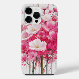 Cherry Blossom Elegance - Waterverf Floral Design iPhone 14 Pro Max Hoesje