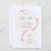 cherry blossom elegant baby shower suitnodiging (Voorkant)