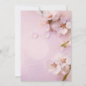 Cherry Blossom Elegant Bridal Shower Invitations Kaart (Achterkant)