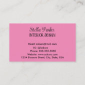 Cherry Blossom Elegant Floral Spring Visitekaartje (Achterkant)