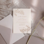 Cherry Blossom Elegant REAL Roos Gold Wedding Folie Uitnodiging