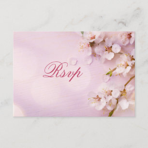 Cherry Blossom Elegant RSVP-kaarten voor bruiloft RSVP Kaartje