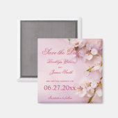 Cherry Blossom Elegant Save the Date Magnets Magneet (Voorkant / Achterkant)