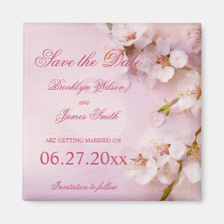 Cherry Blossom Elegant Save the Date Magnets Magneet