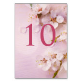 Cherry Blossom Elegant Table Numbers for Wedding Kaart (Voorkant)