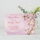 Cherry Blossom Elegant Vrijgezellenfeest nodigt ui Kaart (Staand voorkant)