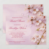 Cherry Blossom Elegant Vrijgezellenfeest nodigt ui Kaart (Voorkant / Achterkant)