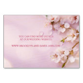 Cherry Blossom Elegant Wedding Accommodatie Kaarte Kaart (Achterkant)