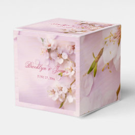 Cherry Blossom Elegant Wedding Favor Box Bedankdoosjes