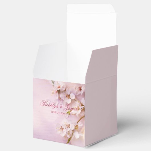 Cherry Blossom Elegant Wedding Favor Boxes Bedankdoosjes (Geopend)