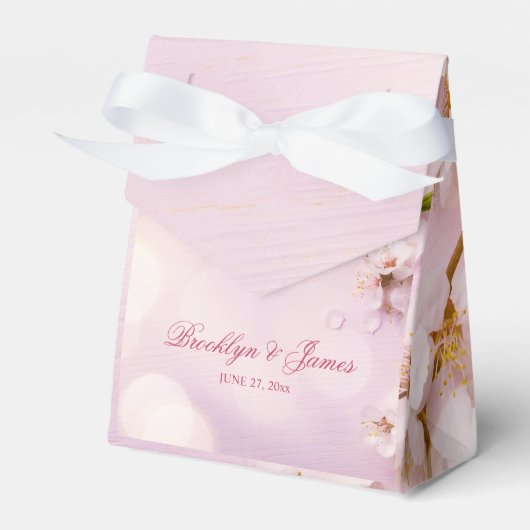 Cherry Blossom Elegant Wedding Favor Boxes Bedankdoosjes (Voorkant Zijde)