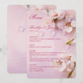 Cherry Blossom Elegant Wedding Menu (Voorkant / Achterkant)