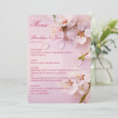 Cherry Blossom Elegant Wedding Menu (Staand voorkant)