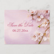 Cherry Blossom Elegant Wedding Save the Dates Anno
