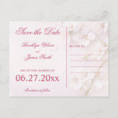 Cherry Blossom Elegant Wedding Save the Dates Anno Aankondigingskaart (Achterkant)