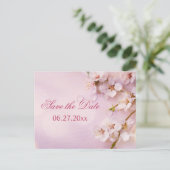 Cherry Blossom Elegant Wedding Save the Dates Anno Aankondigingskaart (Staand voorkant)