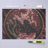 Cherry Blossom Embroized Wedding  Wrappi Tissuepapier (Craft)