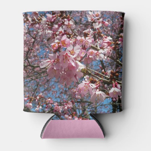 Cherry Blossom en Bee Pink Spring Flowers Blikjeskoeler (Voorkant)